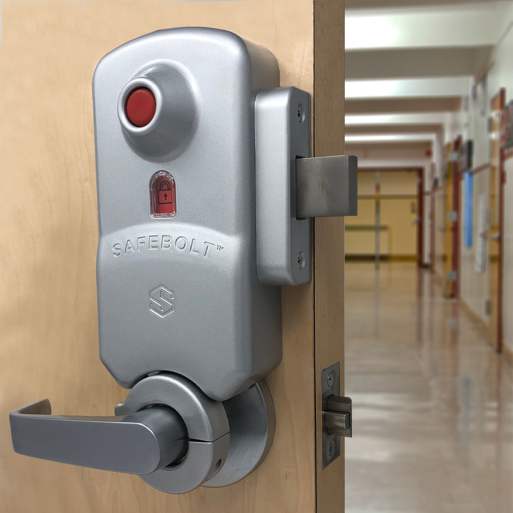 Safebolt Secure Students At The Press Of A Button Tufdoor Com Leading Installer Of Emergency Classroom Door Locks